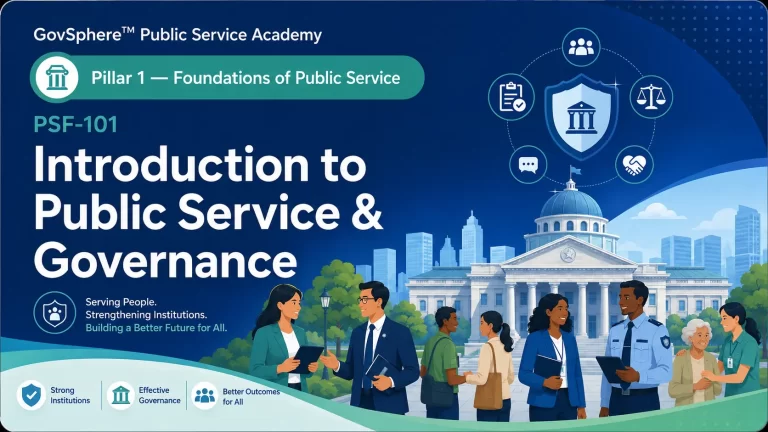 Introduction to Public Service & Governance