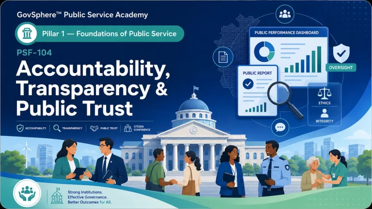 Accountability, Transparency & Public Trust