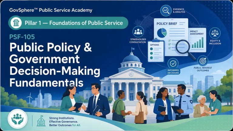 Public Policy & Government Decision-Making Fundamentals