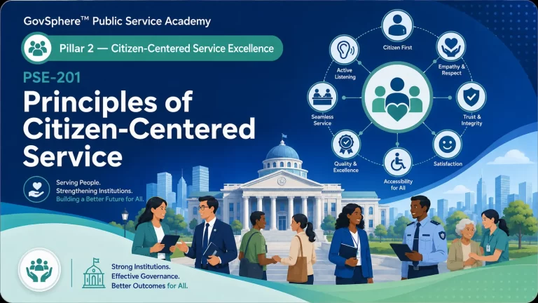Principles of Citizen-Centered Service