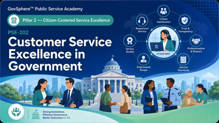 Customer Service Excellence in Government