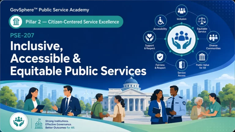 Inclusive, Accessible & Equitable Public Services